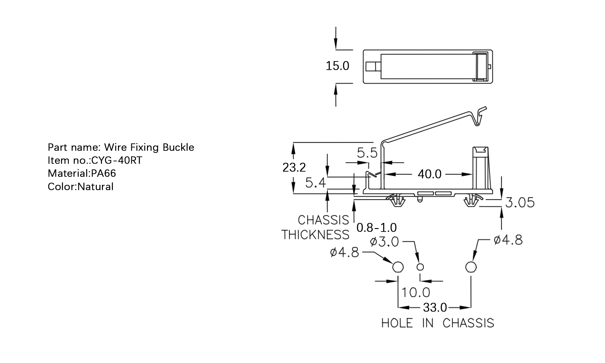 Wire Fixing Buckle CYG-40RT